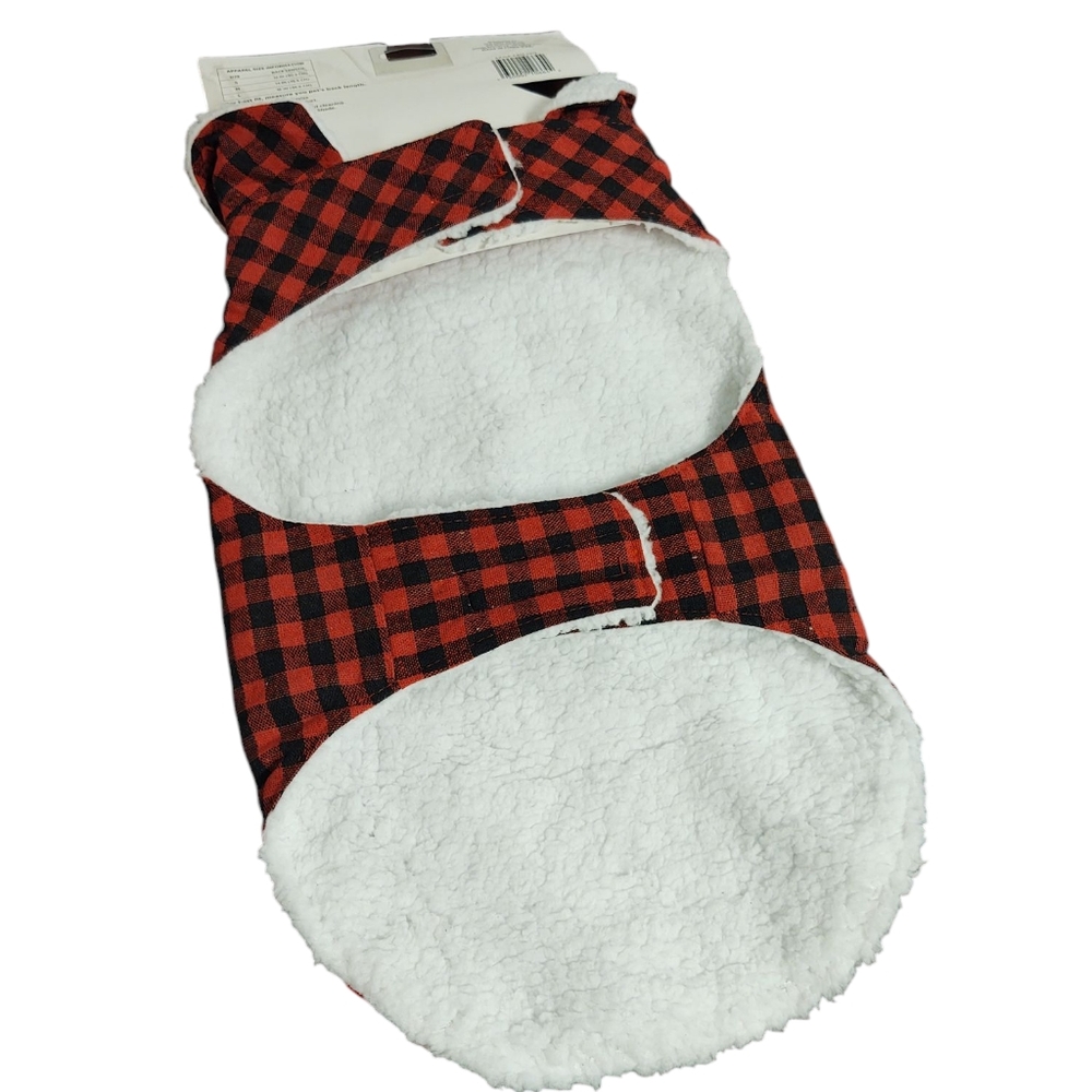 Red and Black Plaid Dog Sweater L - Picture 2 of 4